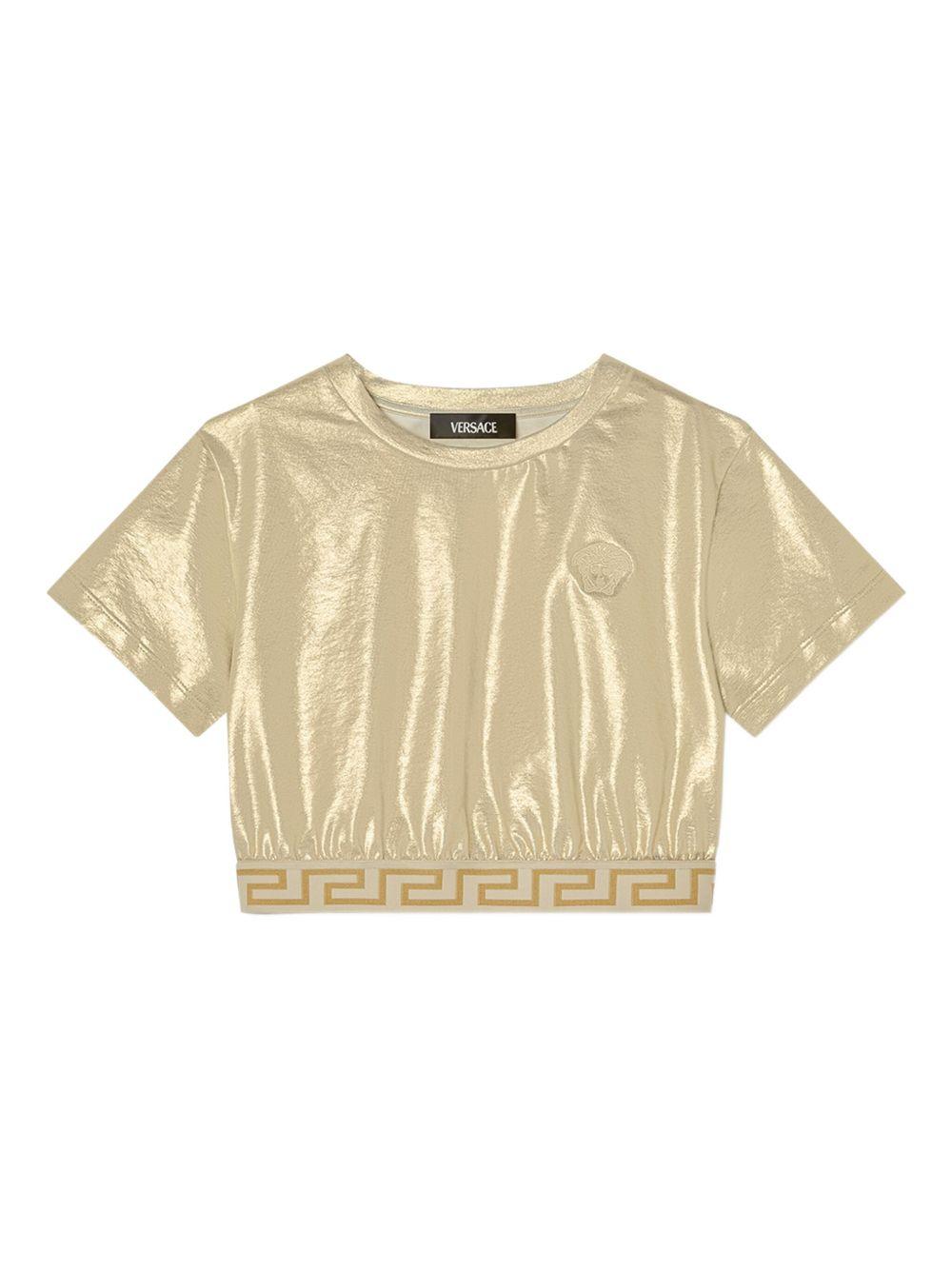 Top crop per bambina Versace Kids oro metallizzato 10181851A15107 2X610 VERSACE KIDS 