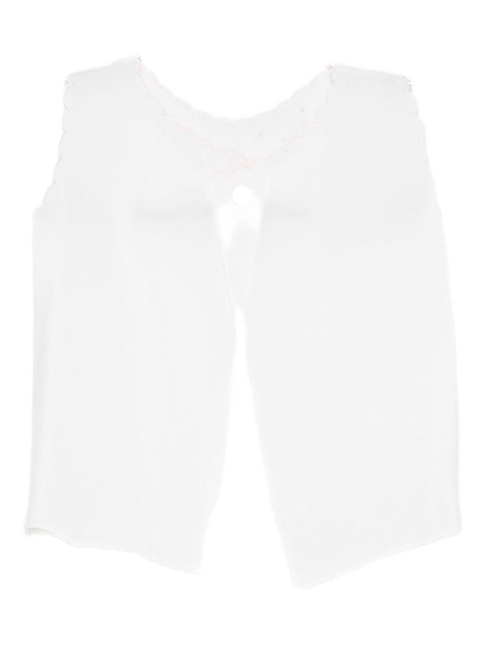 T-shirt per neonata Mariella Ferrari bianca con dettagli ricamati rosa COB2 ROSA MARIELLA FERRARI 