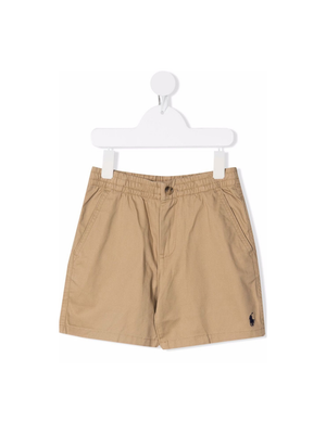 Ralph Lauren Kids beige cargo shorts for boys with back pockets
