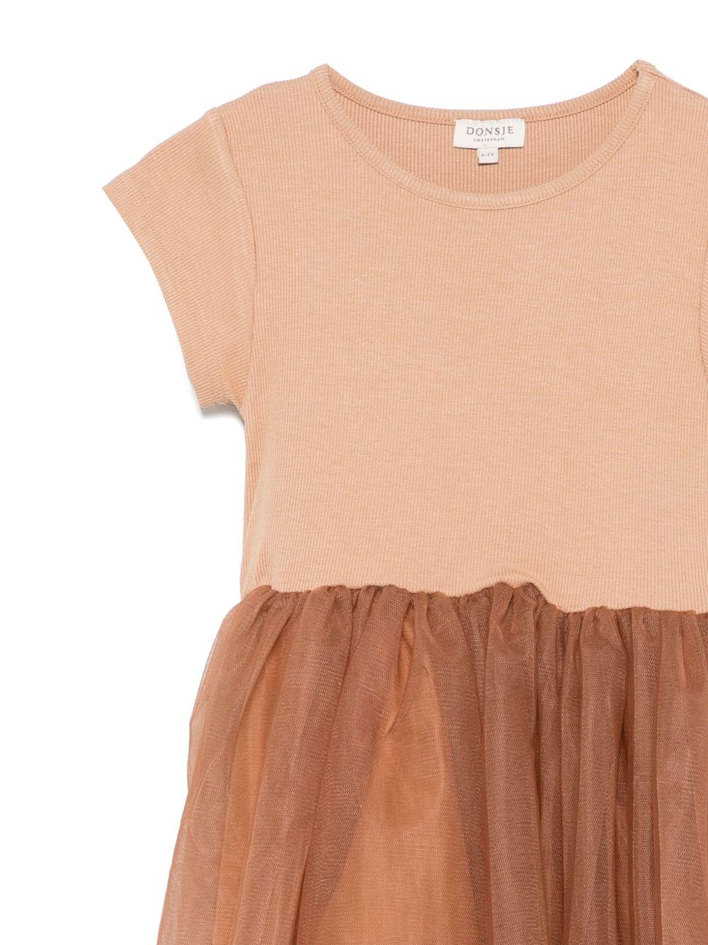 Abito per bambina Donsje Timie beige con strato superiore in tulle 4098200 00014 DONSJE 