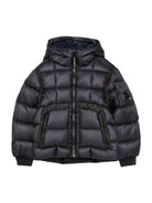 Giubbino per bambino C.P. Company Kids nero con design trapuntato CUS01FL3AB1 41150 C.P.COMPANY KIDS 