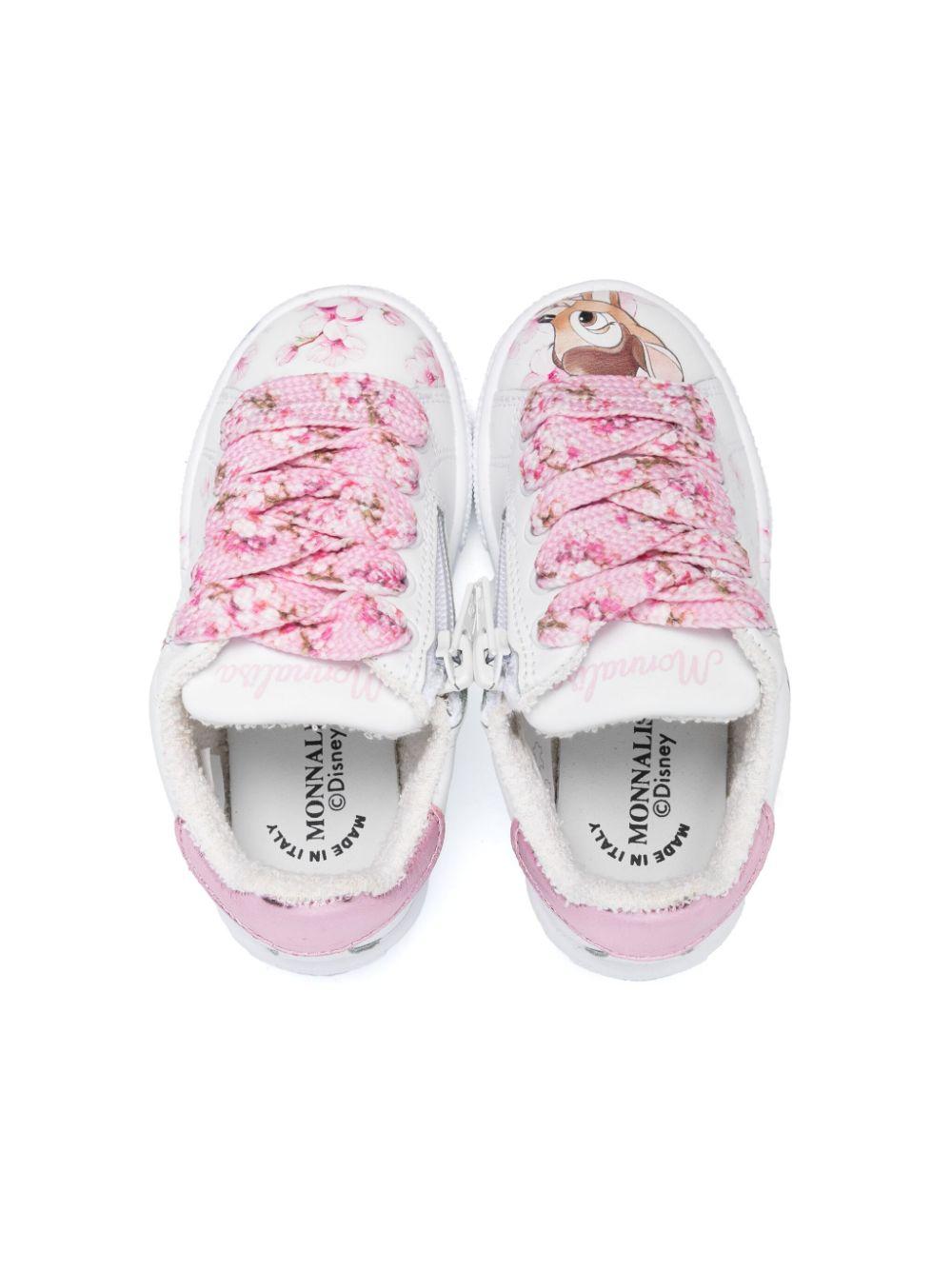 Sneakers per bambina con stampa Bambi Monnalisa x Disney bianco 8CE001 5727 9990 MONNALISA 