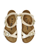 Sandali per bambina Birkenstock Kids Rio beige con cinturino posteriore 1029570 WHITE BIRKENSTOCK 