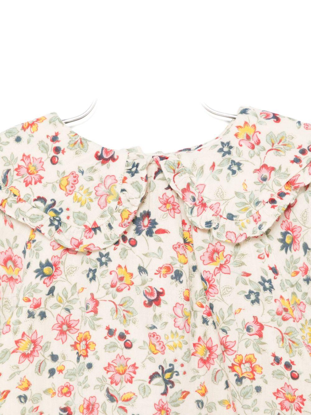 Camicia per neonata Louise Misha beige con stampa floreale all-over FRI-W25-B0044 CREAM LOUISE MISHA 
