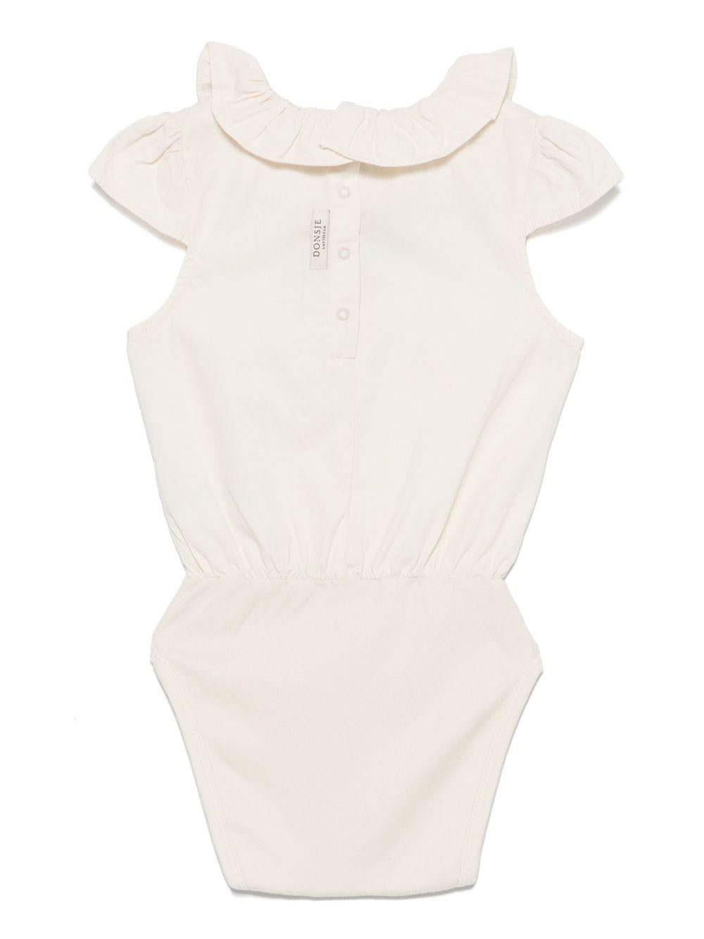 Body per neonata Donsje Madie beige con motivo con ricamo 3036900 00003 DONSJE 
