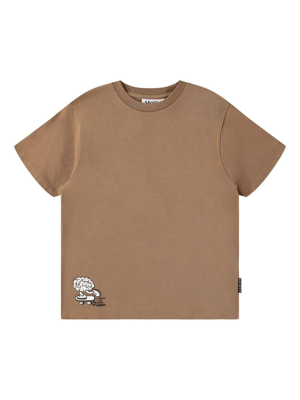 T-shirt per bambino Molo marrone con stampa grafica 1W25A212 5519 MOLO 
