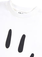 T-shirt per bambino Molo bianco in jersey con stampa smile 6W25A201 5474 MOLO 