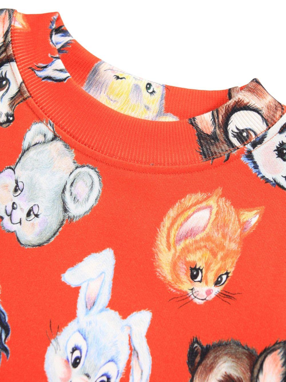 Felpa per bambina Molo Marge rosso con stampa grafica all-over 2W25J202 8201 MOLO 