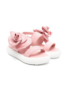 Sandali per bambina Andrea Montelpare rosa con applicazioni a fiore 80809 ROSA MONTELPARE TRADITION 