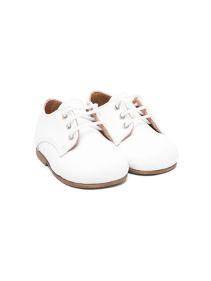 Eli1957 white lace-up first steps shoes for newborns
