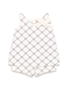Tutina per neonata Elisabetta Franchi La Mia Bambina beige con stampa monogramma EGTA0080GA018 D027 ElISABETTA FRANCHI 