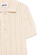 Polo per bambina Molo Gretel beige con abbottonatura frontale corta 2S25K202 5410 MOLO 