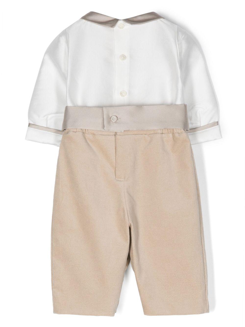 Tutina per neonato La Stupenderia beige con bottoni CBPG57 V65 LA STUPENDERIA 