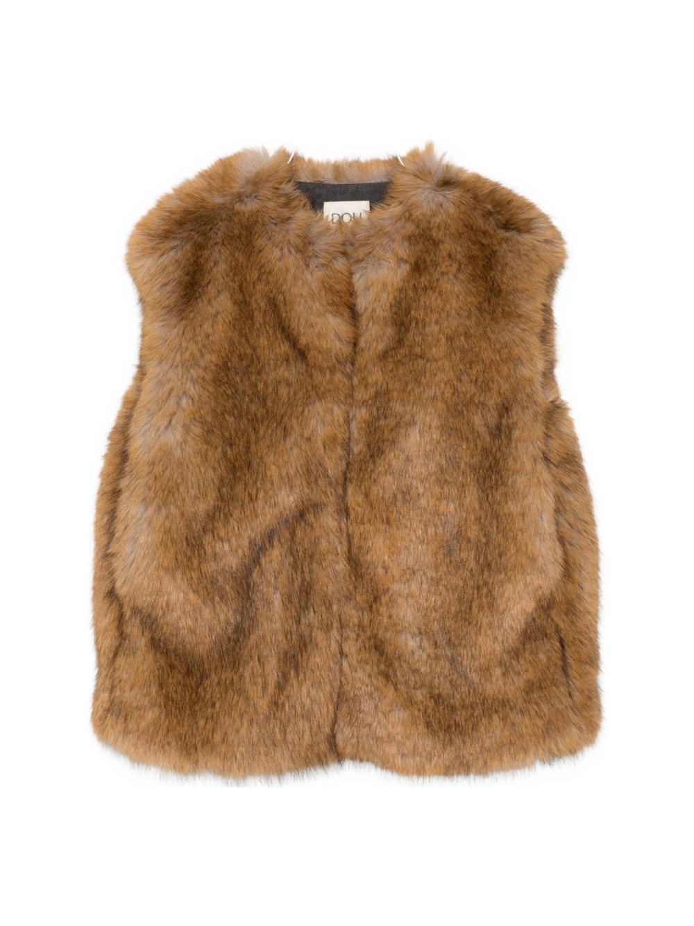 Gilet per bambina Douuod Kids marrone in ecopelliccia DX2Q02 H0073 118 DOUUOD 