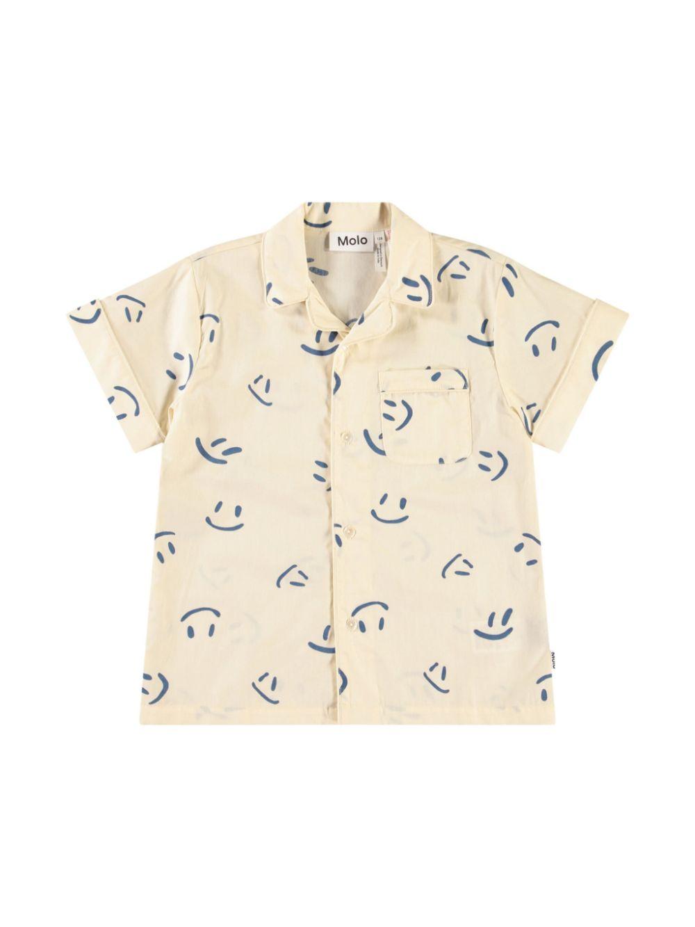 Pigiama per bambino Molo Lexi giallo con motivo smiley 6S25R507 9349 MOLO 