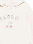 Felpa Carmine per bambina Bonpoint bianco con dettagli ricamati sul davanti S06GSWK00008 108 BONPOINT 
