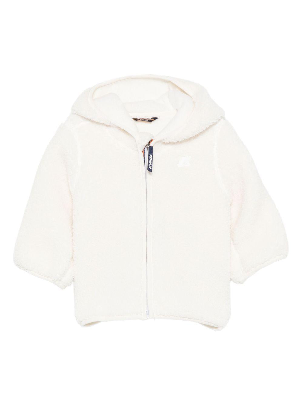 Giubbino per neonati K-Way Kids bianco con fodera in shearling K41478W BBI K-WAY KIDS 