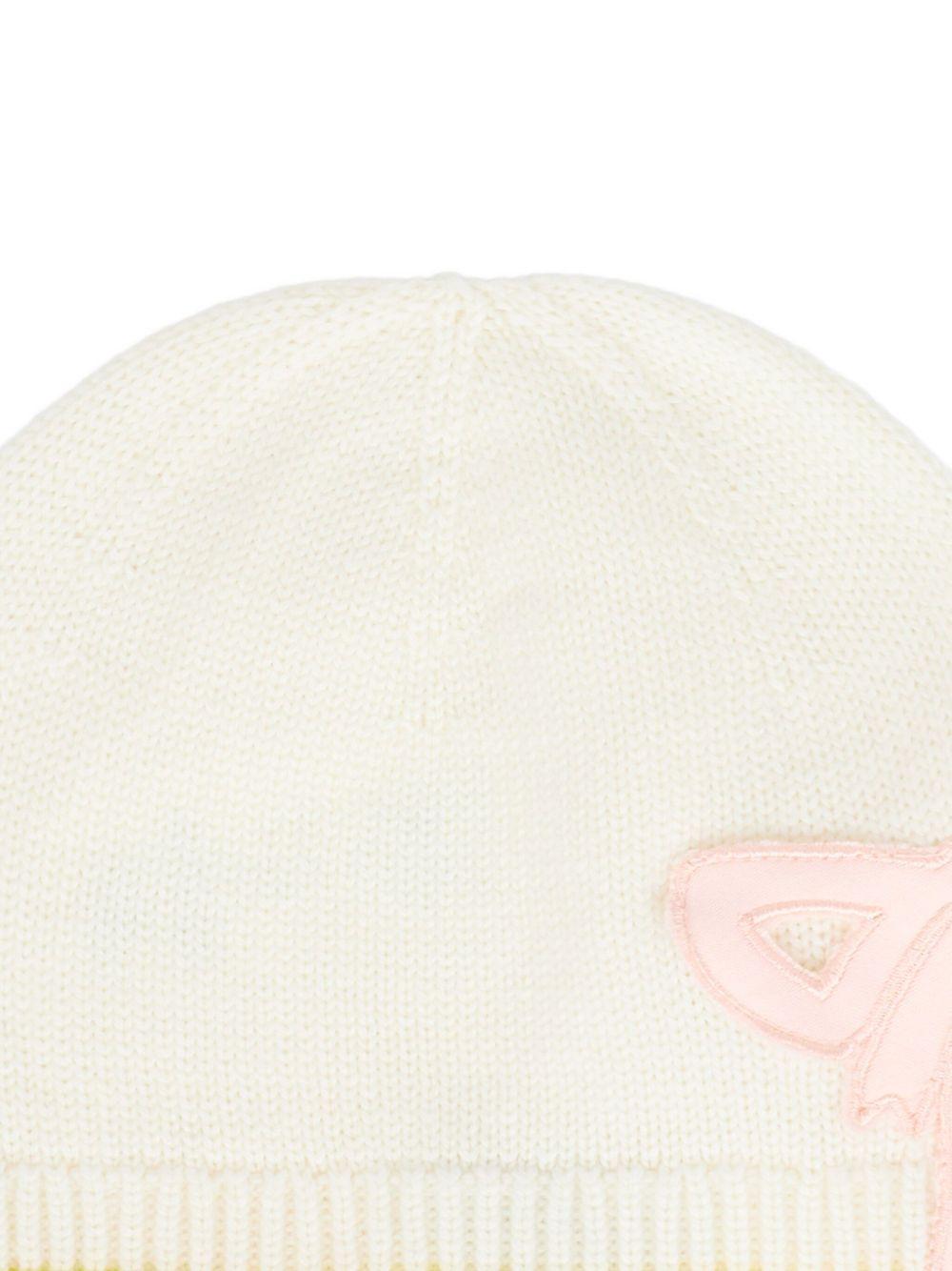 Berretto per neonata Gensami Kids bianco con fiocco applicato CAP-FIOCCOT-WE OFF WHITE GENSAMI 