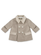 Cappotto a doppiopetto per neonata La Stupenderia beige con colletto classico 1TCGB13 H19 LA STUPENDERIA 
