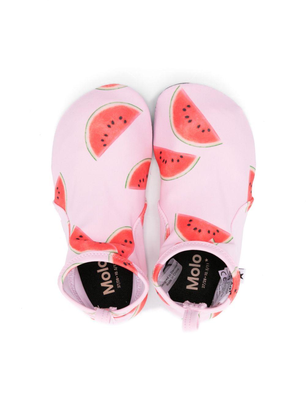 Stivaletti da mare per bambina Molo rosa con stampa grafica frutta 7S25U302 9241 MOLO 