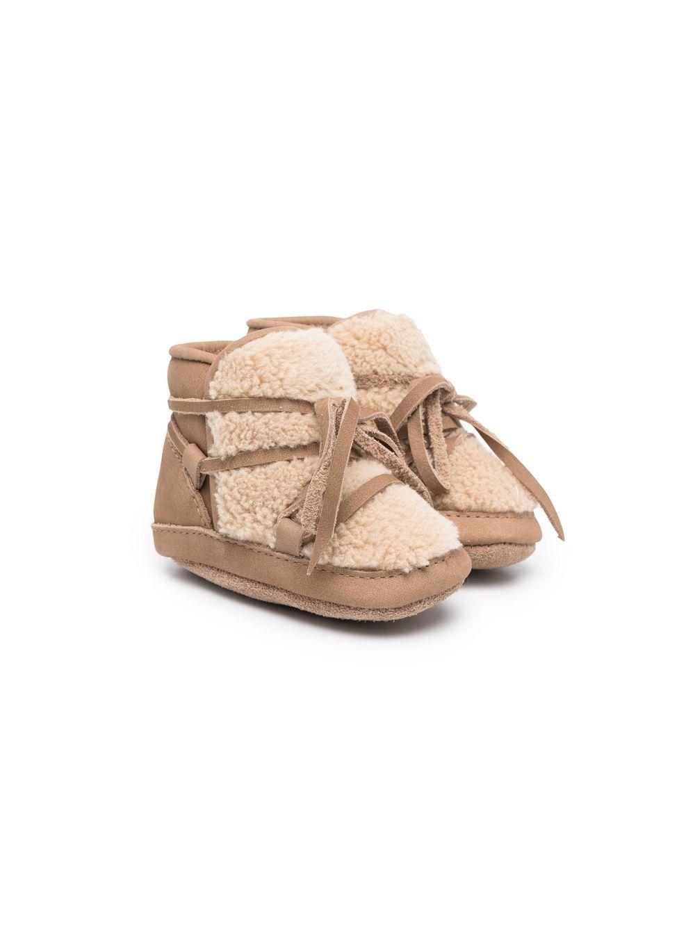 Stivaletti primi passi per neonati Donsje Pina beige con fiocco 1021900 NL127 DONSJE 