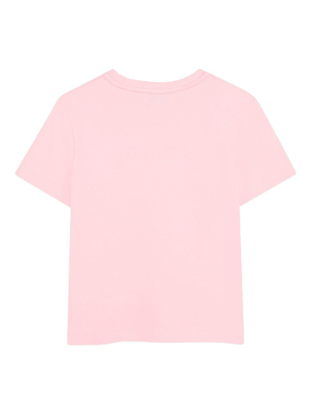 T-shirt per bambina Lanvin Enfant rosa con dettaglio logo N30331 44F LANVIN 