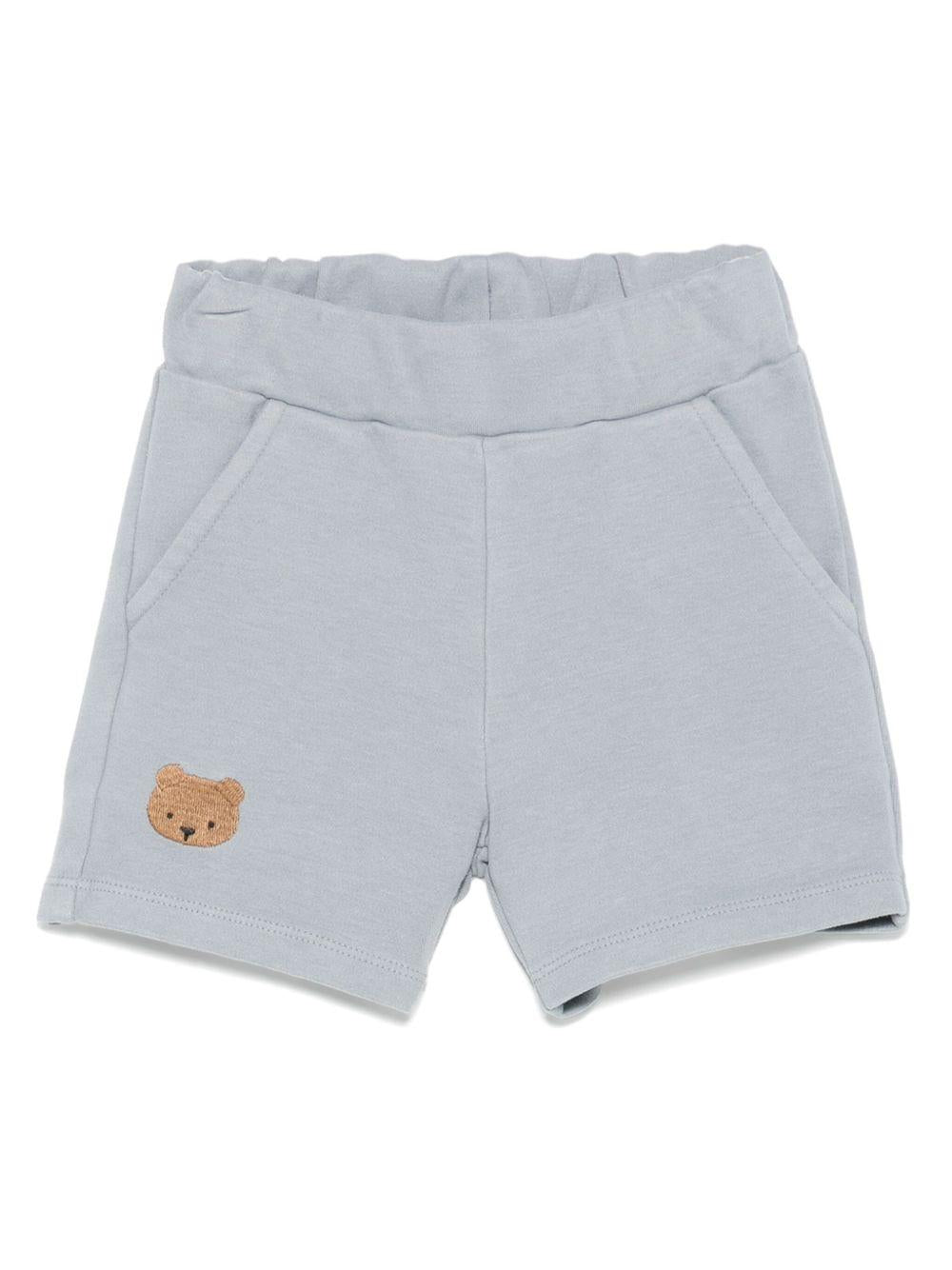 Shorts per neonato Donsje Ithri azzurro con motivo con ricamo 4096001NB 00070 DONSJE 