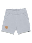 Shorts per neonato Donsje Ithri azzurro con motivo con ricamo 4096001NB 00070 DONSJE 