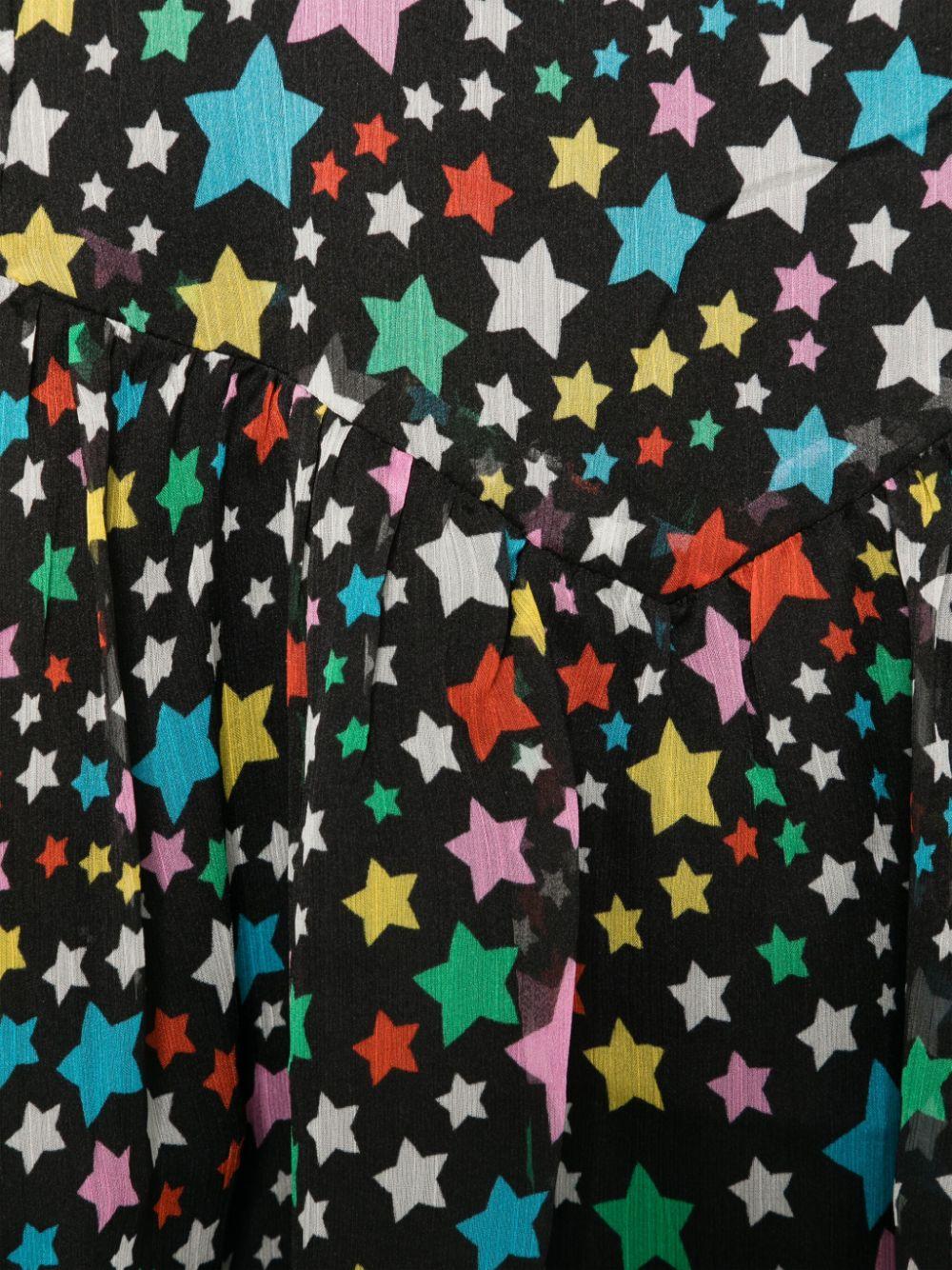 Abito per bambina Stella McCartney Kids nero con stampa stelle all over TV1C40 Z2069 930MC STELLA McCARTNEY KIDS 