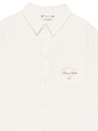 Camicia Elyas per bambino Bonpoint bianca con ricamo logo sul davanti S06BSHW00024 002 BONPOINT 