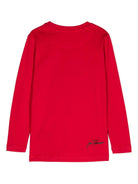 T-shirt con applicazione per bambino John Richmond Junior rosso con girocollo RBA24043TS RED JOHN RICHMOND JUNIOR 