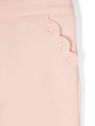 Pantaloni con ricamo per neonato Chloé Kids rosa con taglio slim C20302 45K CHLOE' KIDS 