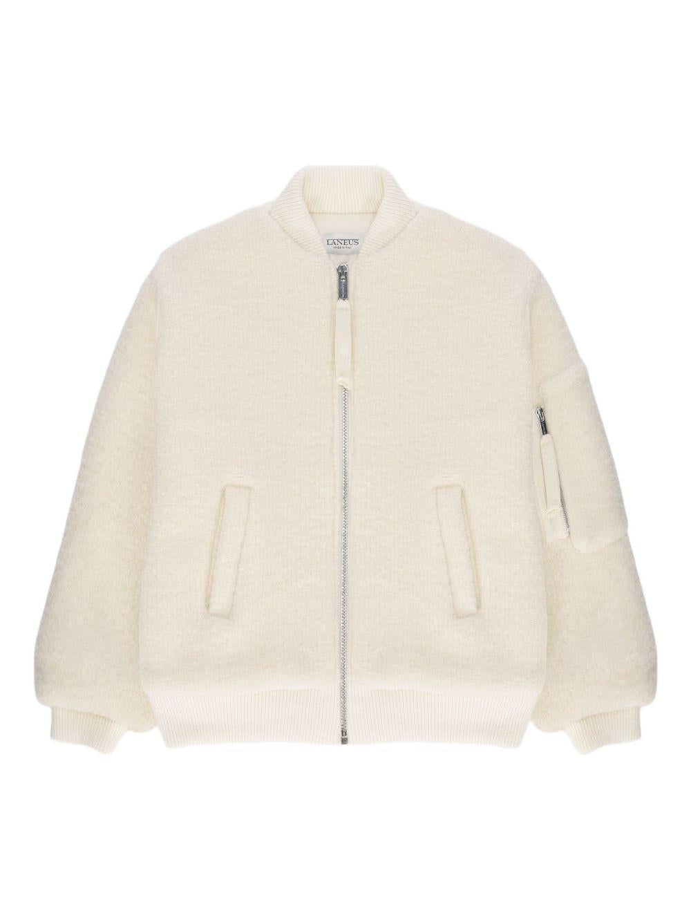 Giubbino per bambino Laneus Kids bianco con tasca applicata F5LKJUKJ027 013 LANEUS 