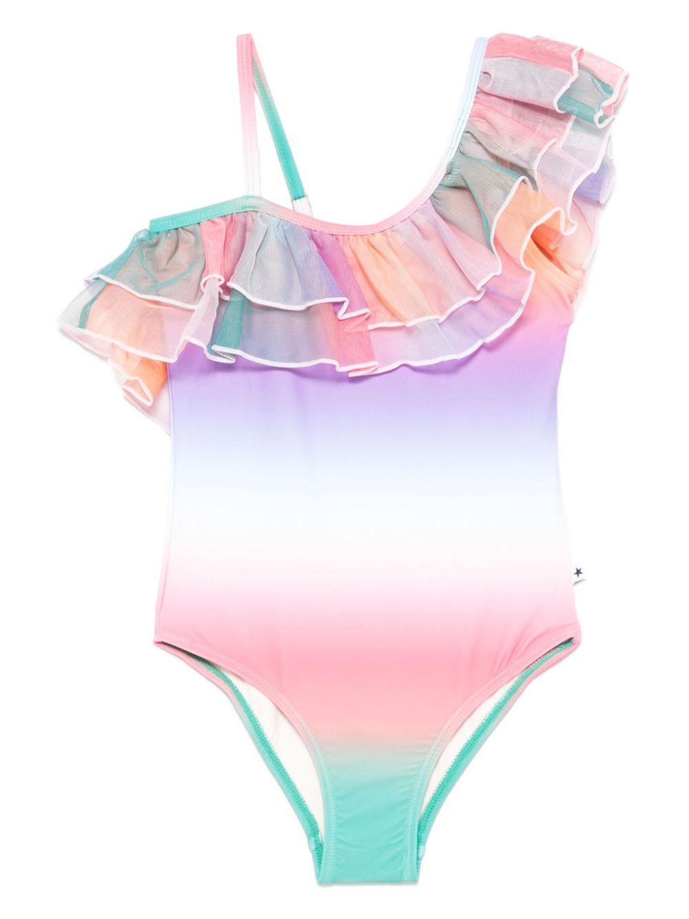 Costume da bagno per bambina Molo rosa con effetto sfumato 8S25P512 3786 MOLO 