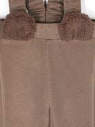 Salopette per neonati Donsje Sieffi marrone con applicazione con orecchie da animale 3034601 00021 DONSJE 