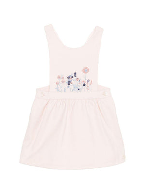 Tartine Et Chocolat baby girl's pink dress with floral embroidery