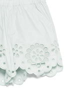 Shorts per bambina Zimmermann Kids verde con applicazioni floreali 5877AR S261 ZIMMERMANN KIDS 