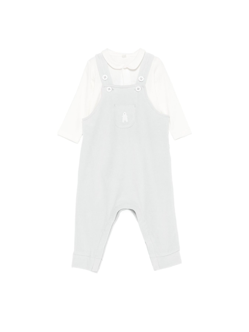 Tutina per neonato Petit Bateau blu con logo ricamato A0EKV 01 PETIT BATEAU 
