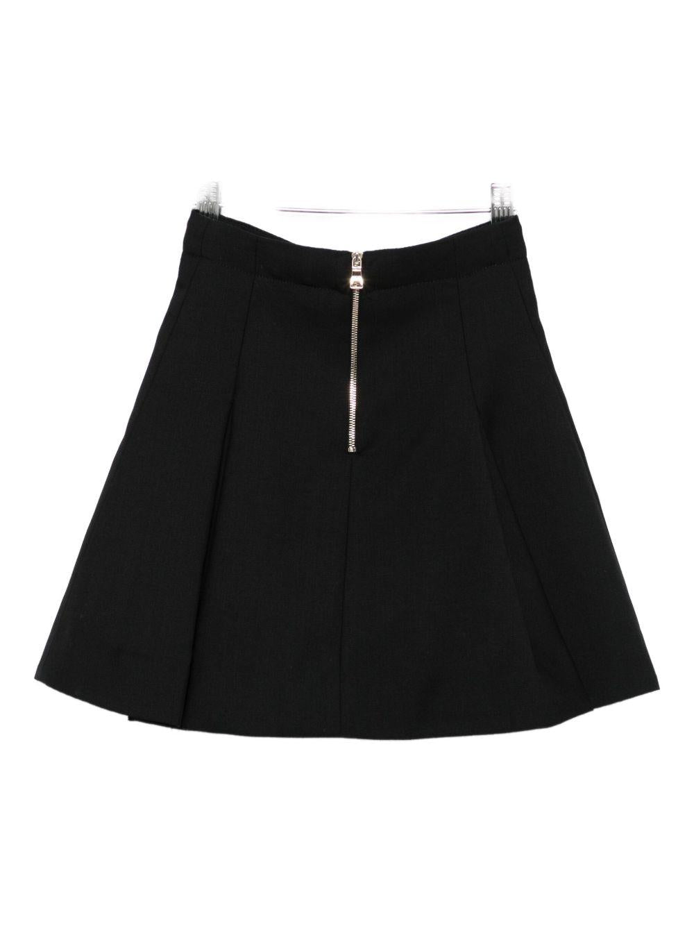 Gonna a trapezio per bambina Balmain Kids nera con bottoni color oro BX7A01 I0196 930OR BALMAIN KIDS 