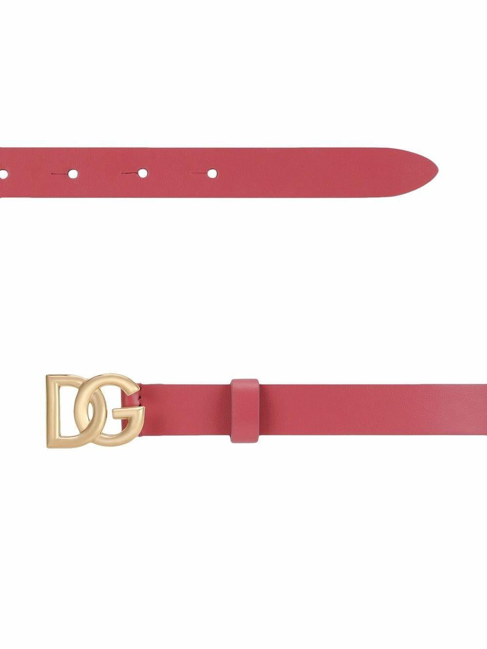 Cintura per bambina Dolce & Gabbana Kids rosso con fibbia DG oro EE0062 AW576 80422 DOLCE & GABBANA KIDS 