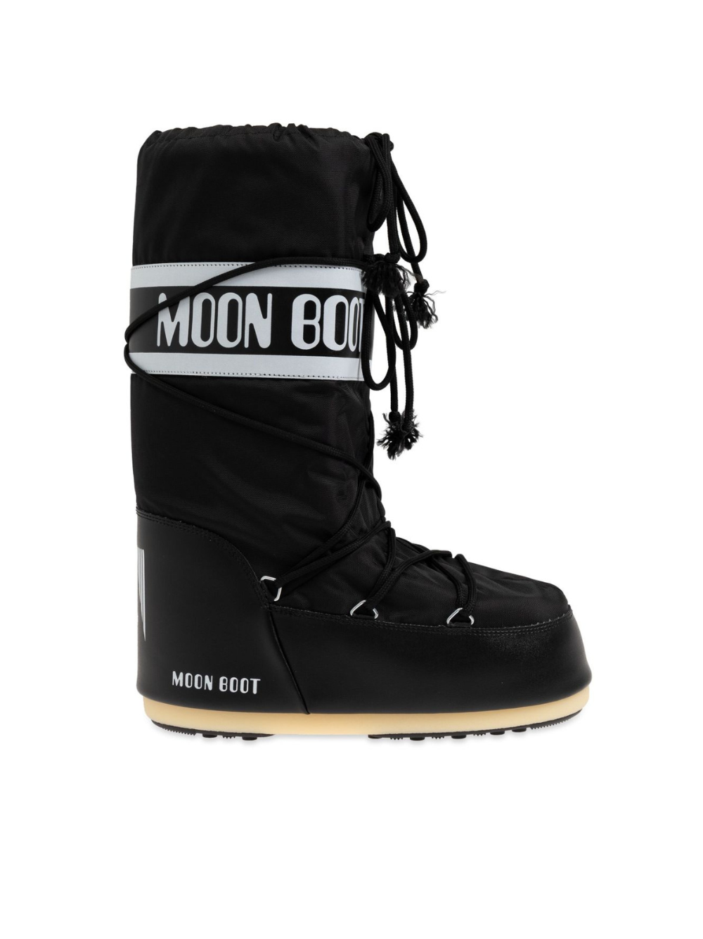 Stivali da neve Icon per bambini Moon Boot Kids neri con stampa 80D1400440 N001 MOON BOOT 