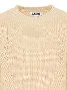 Maglione per bambina Molo beige con texture traforata 2S26K202 8894 MOLO 