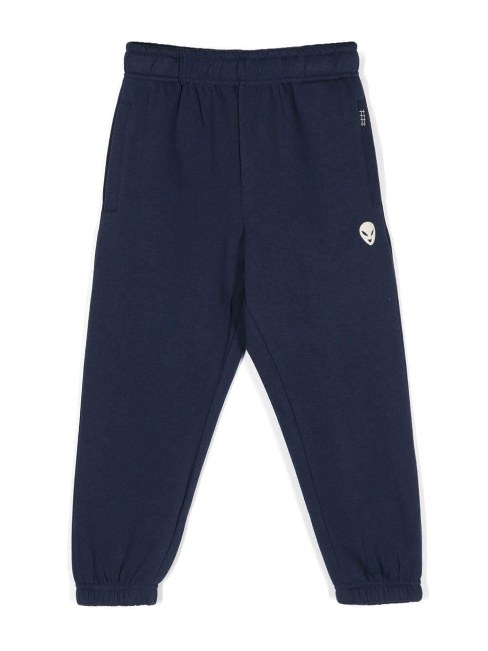Pantaloni sportivi Adan per bambino Molo blu con trama jersey 1W24I202 8947 MOLO 