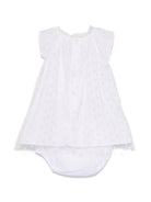 Abito per neonata Bonpoint nuage bianco con rifinitura con ruches S05XDRW00007 000 BONPOINT 