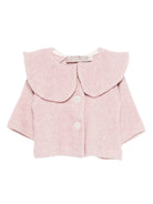 Cardigan per neonata La Stupenderia rosa con colletto arricciato 1TCGC22 M06 LA STUPENDERIA 