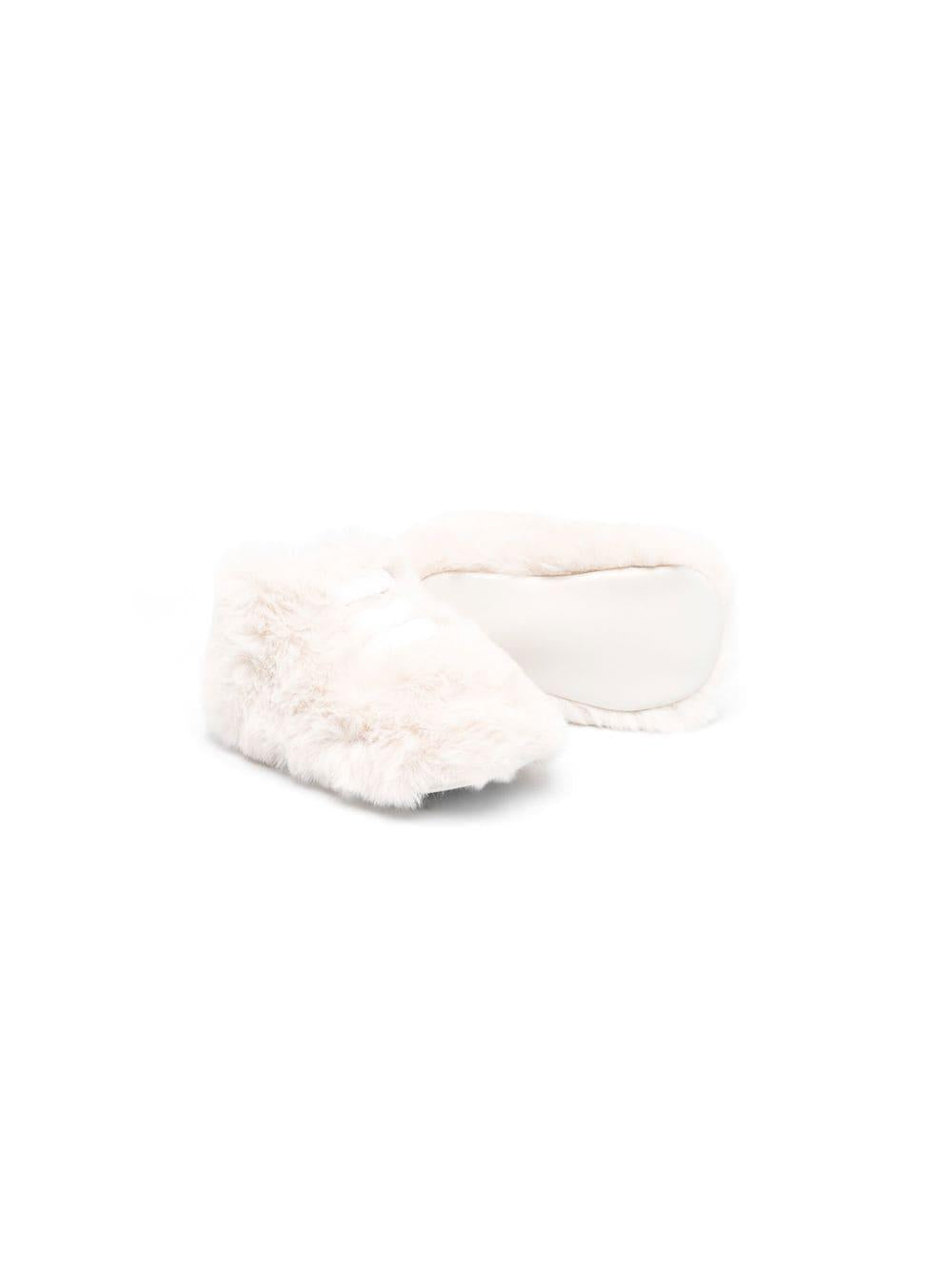 Scarpe primi passi vanille con pelliccia cruelty-free MT955 VAR07 MONTELPARE TRADITION 