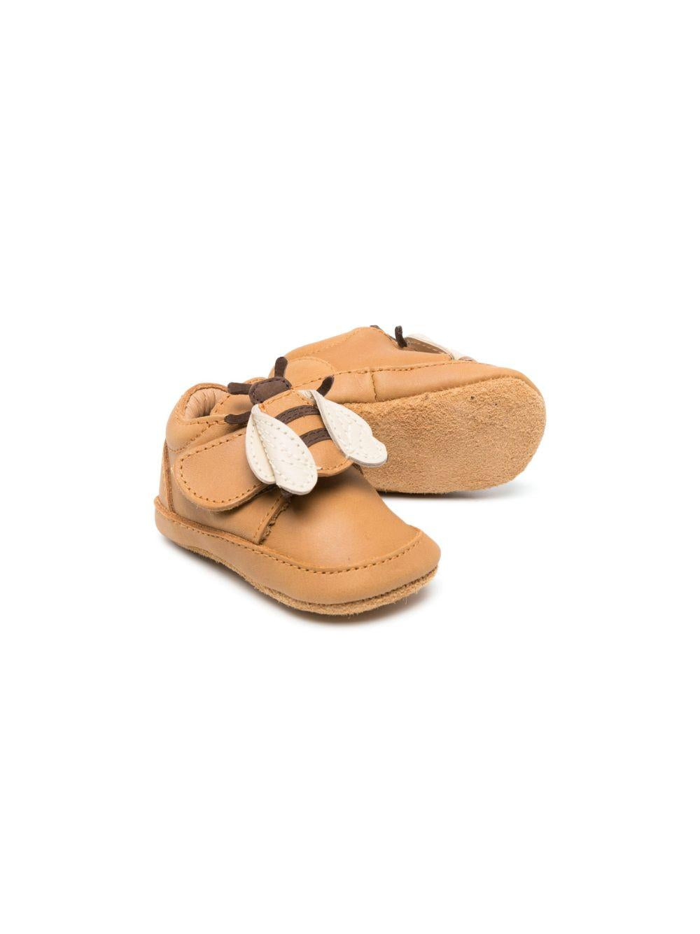 Scarpine primi passi per neonato Donsje marrone con chiusura a strappo 1037001 PU004 DONSJE 