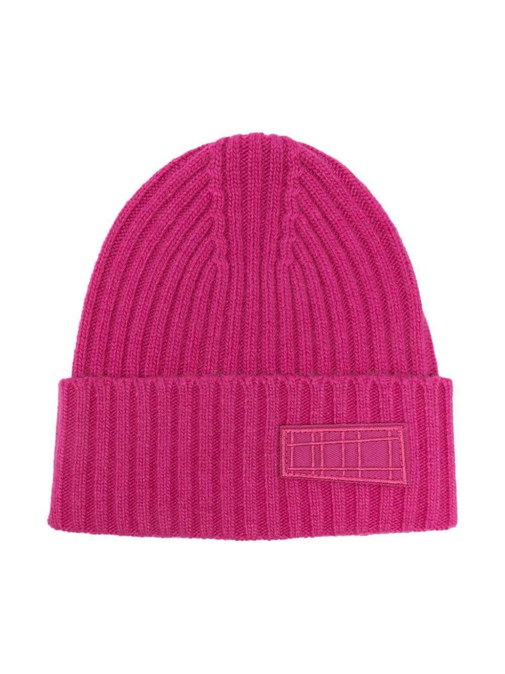 Berretto Karli per bambina Molo fucsia con lavorazione a coste 7W24S307 8981 MOLO 