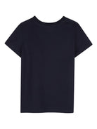 T-shirt per bambina Chloé Kids blu con logo sul davanti C20652 859 CHLOE' KIDS 