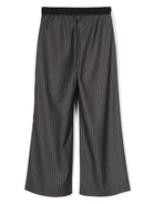 Pantaloni grigi per bambina gessati lamé MSGM Kids F4MSJGPA119 101 MSGM KIDS 